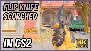 ★ CS2 Flip Knife Scorched  CS2 Knife InGame Showcase 4K [upl. by Humbert]