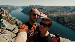 How to hike up to Preikestolen  The Pulpit Rock from Stavanger Norway 2017 [upl. by Auqinimod]