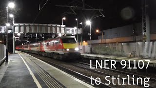 LNER 91107 quotSkyfallquot to Stirling 2nd January 2020 [upl. by Inoek573]