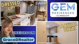 ONE BEDROOM  Actual Unit amp Dressed Up Unit Footage  GEM Residences [upl. by Jann]