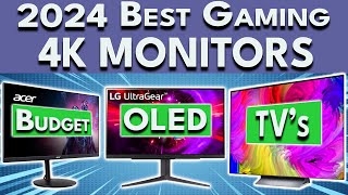 Best 4K Gaming Monitor 2024  Budget OLED amp TV 4K Gaming Monitors [upl. by Adelheid]