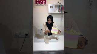 How to make Tall cake box  cake box kaise banae HKR academy daughter  tier cake decorating [upl. by Eessej]