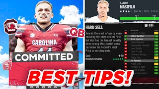 BEST TIPS FOR RECRUITING COLLEGE FOOTBALL 25 [upl. by Nylsaj]