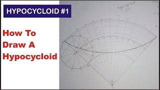 Engineering Drawing Cycloid Half Revolution Vertical and Horizontal method  Curves [upl. by Llednahc101]