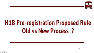 H1B Pre Registration Process  New Proposed Rule by USCIS  Whats Changed [upl. by Anna-Diana]