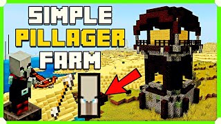 How To Build A Super Easy Pillager Outpost Farm in Minecraft Bedrock Edition  Minecraft 1man1game [upl. by Olecram]