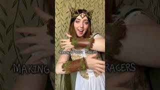 I made bracers that look like wood DIY cosplay costume diycostume fantasy [upl. by Nage]