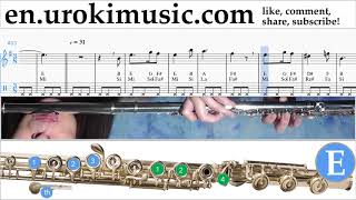 Flute lessons Harry Potter  Hedwigs Theme Sheet Music Tutorial umifn352 [upl. by Yedarb29]