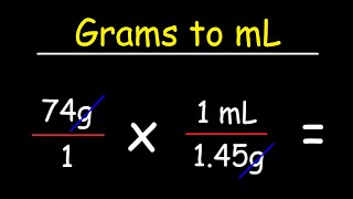 How To Convert Grams to Milliliters  g to mL [upl. by Kcirdef823]