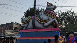 Nandi on the route to Temple Sri Paravathi Jadela Rama lingeswara Swamy Devasthanam [upl. by Panayiotis]