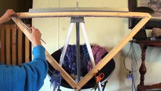 Continuous Strand Weaving On A Triangle Loom part 1 of 3 [upl. by Hafirahs]