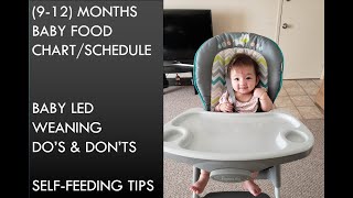 912 months food schedule  Baby led weaning in Tamil [upl. by Iv]