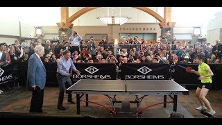 Bill Gates amp Warren Buffett Play Ping Pong at Berkshire Hathaway 2013 Meeting [upl. by Oibaf]