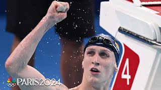 Lukas Maertens reaches to near WORLD RECORD in mens 400m freestyle  Paris Olympics  NBC Sports [upl. by Roi]