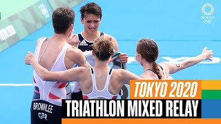 Triathlon MIXED relay 🏊🚴🏃 Tokyo Replays [upl. by Basir361]