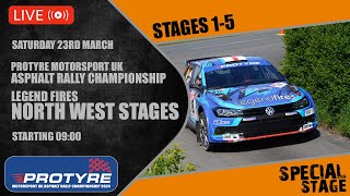 LIVE Legend Fires North West Stages 2024  Protyre Asphalt Rally Championship Round 1 [upl. by Attlee703]