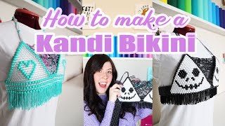 HOW TO MAKE A KANDIBEADED BIKINI Step by stepHow to tutorial [upl. by Nevag]