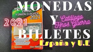 👉Catálogo 2021 de MONEDAS y BILLETES ESPAÑA Y UE Hnos GUERRA [upl. by Yhprum755]