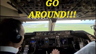 BOEING 747 quotGO AROUND GO AROUNDquot At 200 feet  Houston AirportAC on the runway [upl. by Naxor]