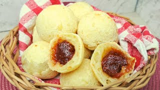 PÃO DE QUEIJO COM GOIABADA SUPER FÁCIL  NOSSA COZINHA [upl. by Lupien]