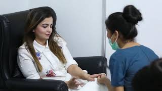 Manicure Pedicure at Shumailas Beauty London  Lahore Branch [upl. by Ydoj539]