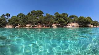 Côte dAzur Best Beach Mesmerizing Beach Scene With The Bluest Waters and Endless Azure Blue Sky [upl. by Claudius505]