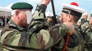 Ouistreham  6 juin 2013  Cérémonie  Fusiliers marins [upl. by Stroup54]