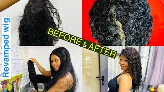 Revamped Curly Wig Using the Boiled Water Method 2024Old Curly Wig Restored to New [upl. by Nathanil]