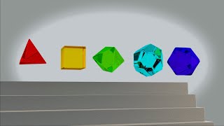 Platonic Solids Which is faster  Rigid body simulation [upl. by Aguayo]