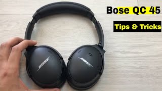 Bose QuietComfort 45 Headphones  How to Use with 14 Tips amp Tricks [upl. by Maclay]