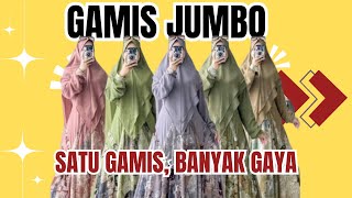 SEMUA BENTUK TUBUH BISA TAMPIL PERCAYA DIRI DENGAN Gamis Jumbo Bahan Crinkle [upl. by Daitzman56]