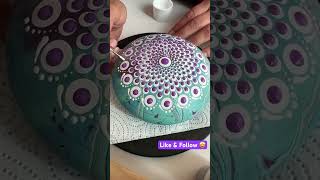 😍 Dotting Mandala Art 👩‍🎨💜 Like share amp follow for more inspo dotmandala dotart mandalalove [upl. by Nonna46]