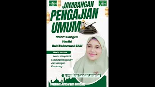 🔴LIVEPERINGATAN MAULID NABI MUHAMMAD SAW  MUSLIMAT FATAYAT RANTING JAMBANGAN PADARAN  REMBANG [upl. by Naahsar]