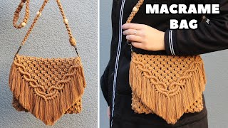 🌸 MACRAME BAG 💚 HOW TO MAKE A MACRAME CLUTCH PURSE  STEP BY STEP  PROSTY WZÓR ❤️ TORBA Z MAKRAMY [upl. by Alleuqahs]