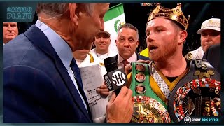 Canelo Reveals Caleb Plant Apology For Insulting His Mother After KO Victory To Become Undisputed 👑 [upl. by Gorges256]