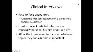 Psychological Assessment Interviews Psychological Tests and Observations [upl. by Ardnasyl]