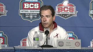 BCS Championship PostGame Press Conference With Nick Saban and AJ McCarron [upl. by Guenna124]