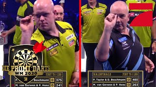 Halbfinale Michael van Gerwen vs Phil Taylor  Promi Darts WM 2020  ProSieben [upl. by Mchail88]