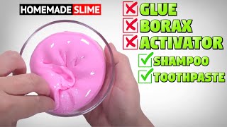 NO GLUE NO BORAX SLIME VIDEO  I TRIED TO MAKE SLIME WITH SUGAR SHAMPOO AND TOOTHPASTE DIY SLIME [upl. by Ralyt435]