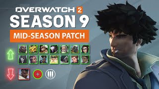 15 Heroes BUFFED this patch  Overwatch 2  Mid Season 9 [upl. by Barty]