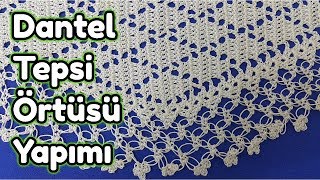 Dantel Tepsi Örtüsü Yapımı │El işi dantel örnekleri │Adım adım yapılışı [upl. by Nies4]