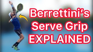 What’s The REAL Matteo Berrettini Serve Grip Tennis Technique Explained [upl. by Tereve]