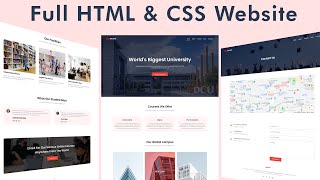 How To Make Website Using HTML amp CSS  Full Responsive Multi Page Website Design Step by Step [upl. by Enelrak]