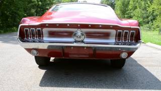 1968 MUSTANG FASTBACK 302 4SPD PDB SOLID BEAUTIFUL MAROON [upl. by Erlond121]