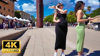 Palma Beach City Vibes 🌴 Stylish Streets amp Summer Fashion in Mallorca  4K Walking Tour [upl. by Dori]