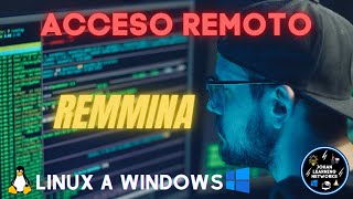 Escritorio Remoto  Linux a Windows 10  REMMINA [upl. by Gerger]