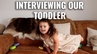 We interview our toddler her answers are hilarious lol  The HOLLINS PORTER Family [upl. by Schluter]