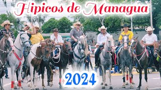 Así se vivieron los HIPICOS DE MANAGUA este año en Honor a Santo Domingo de Guzmán 2024 viral 4k [upl. by Elyssa]