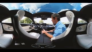 2017 MercedesBenz C300 Coupe  Interior Tour  Autoblog 360° Video [upl. by Ailehc]