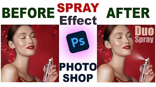 Photoshop  Create Duo Spray Effect in Photoshop  Photoshop Tricks and Tips  Makeup secrete [upl. by Joletta]